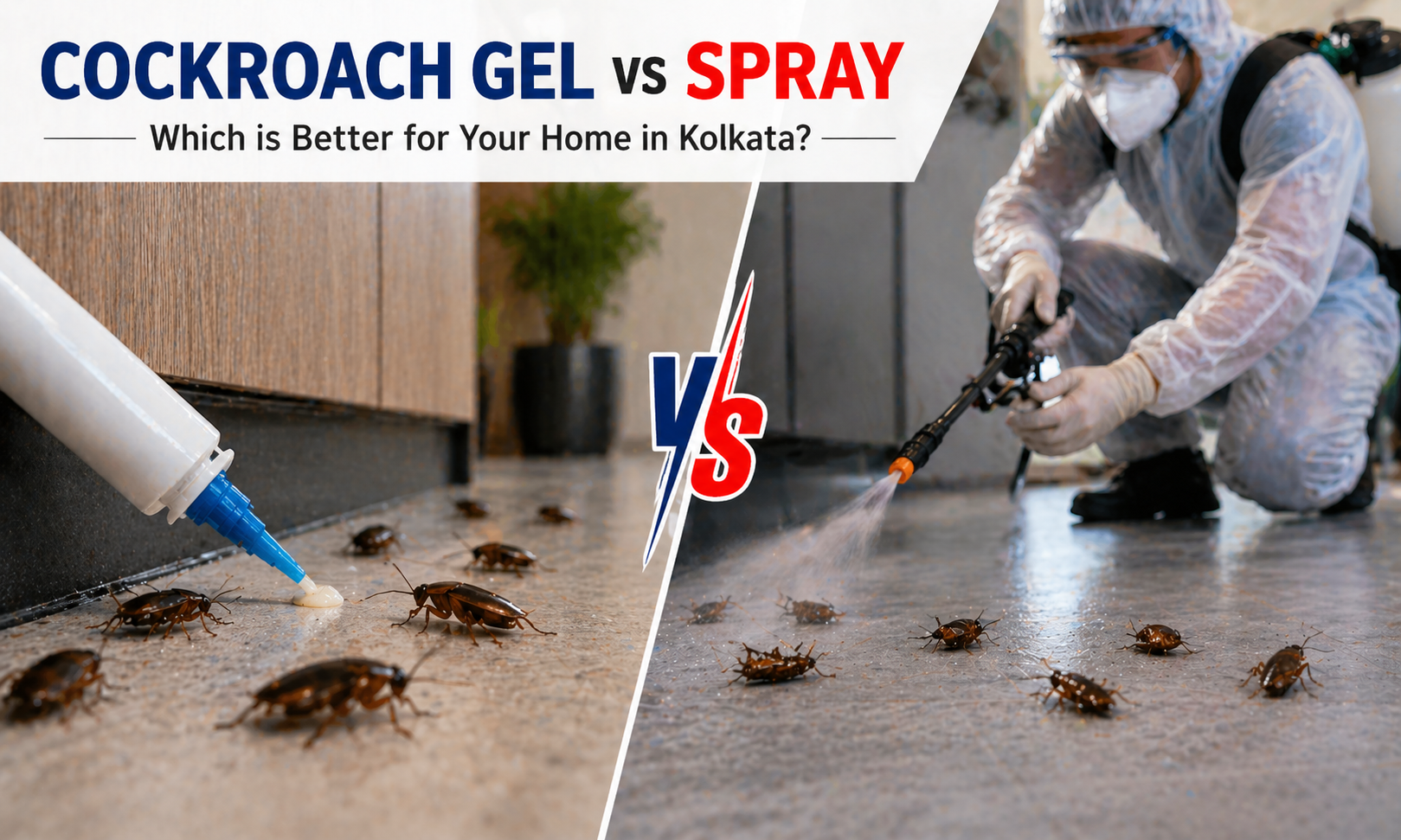 Cockroach Gel vs Spray – Which is Better for Your Home in Kolkata?